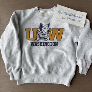 Vintage 90s University of Washington Huskies Sweatshirt, NCAA Football Shirt Tee